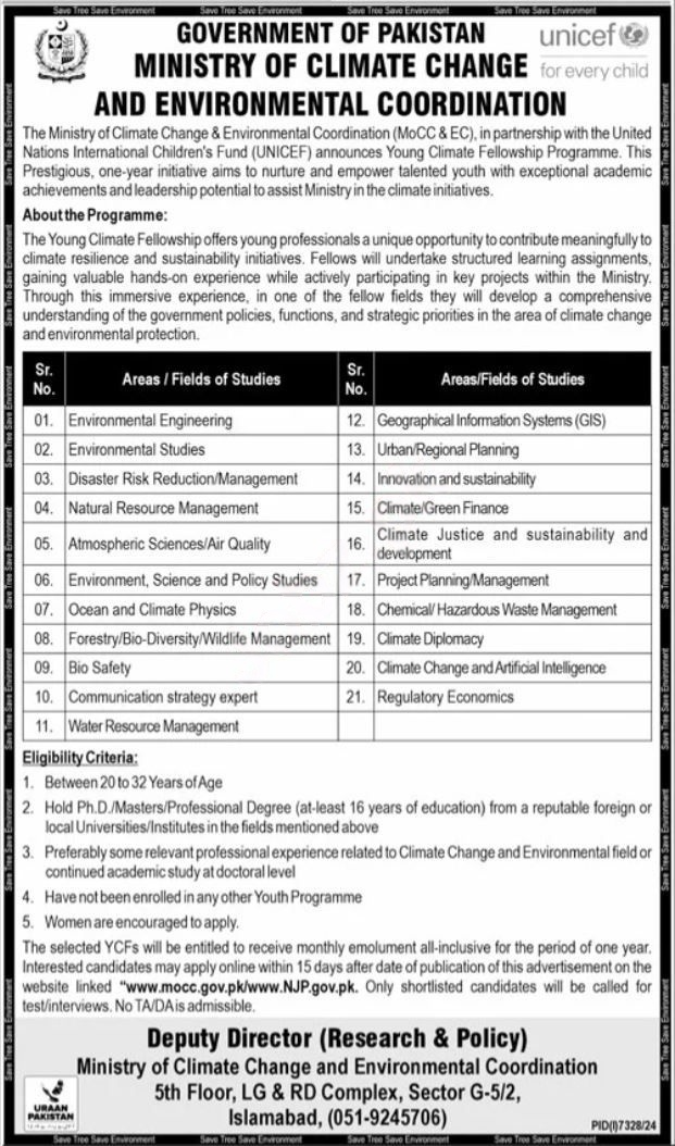 Latest Ministry Of Climate Change Jobs 2025