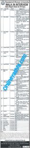 Latest RWU Jobs 2025 - Rawalpindi Women University