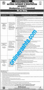 Latest NADRA Jobs 2025- National Database and Registration Authority